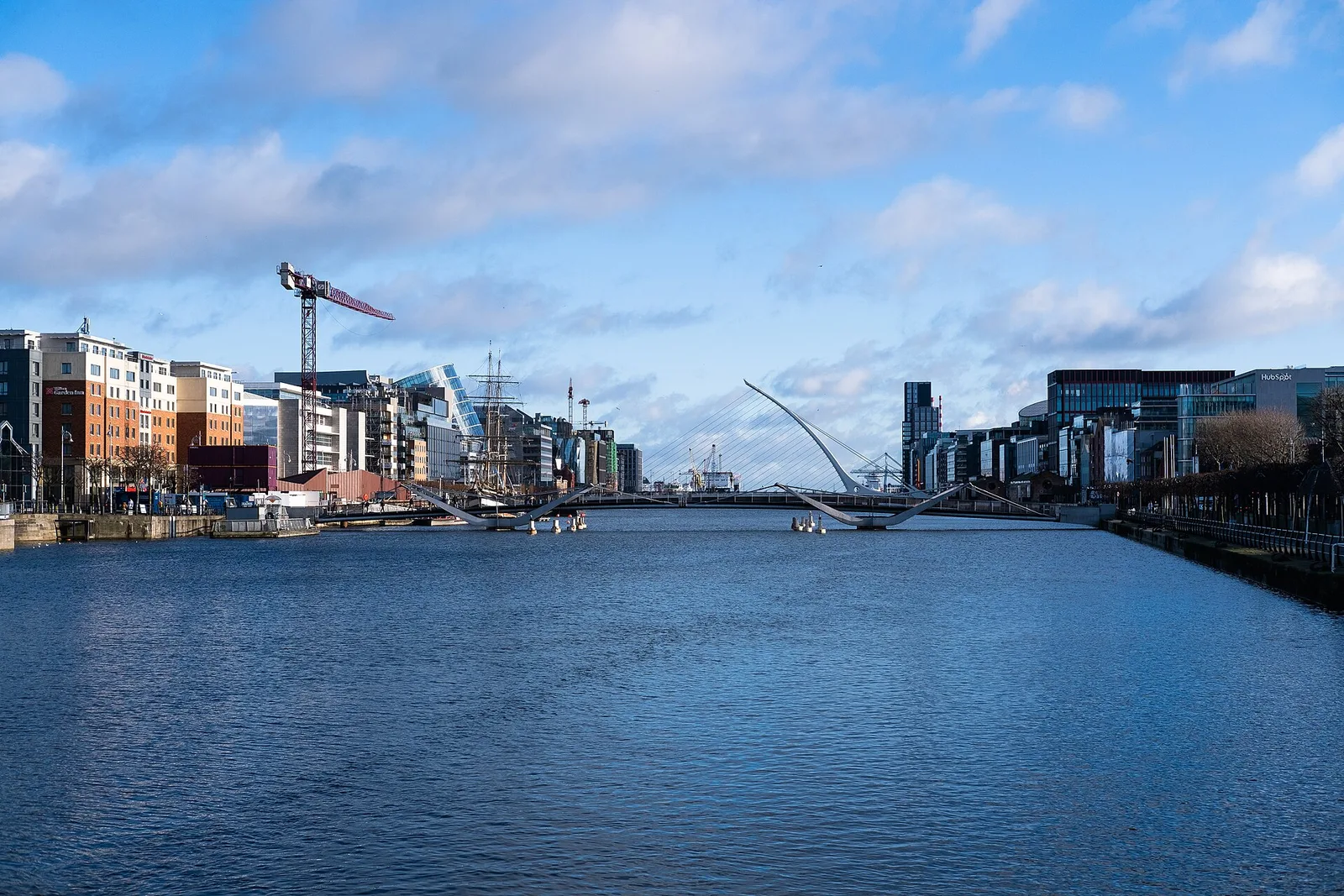 Samuel Beckett Bridge and the River Liffey